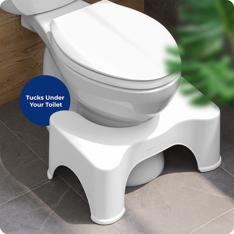 Squatty Potty The Original Bathroom Toilet Stool, 9 Inch Height, White, (Pack of 1) - White