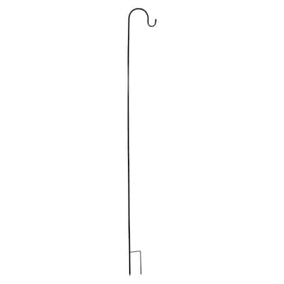 84" Black Metal Shepard's Hook Outdoor Garden Stake