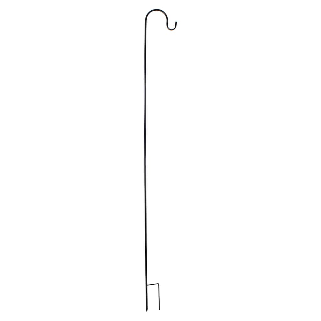 84" Black Metal Shepard's Hook Outdoor Garden Stake