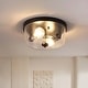 preview thumbnail 36 of 49, 2-Light Black Farmhouse Flush Mount Ceiling Light-2 Pack Glass-1pack