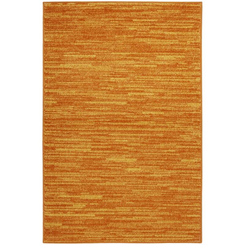 HomeRoots Contemporary Runner Outdoor Rug - 2' x 4'