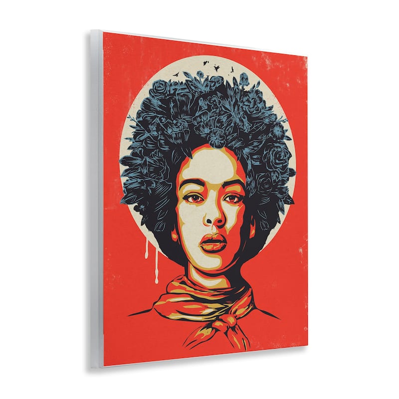 Stupell Vibrant Portrait of Woman Wall Plaque Art Design By Balazs Solti