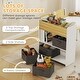 preview thumbnail 14 of 15, Qaba Kids Desk and Chair Set with Paper Roll, Kids Art Table and Chairs Set with Storage Shelves, Activity Craft Table