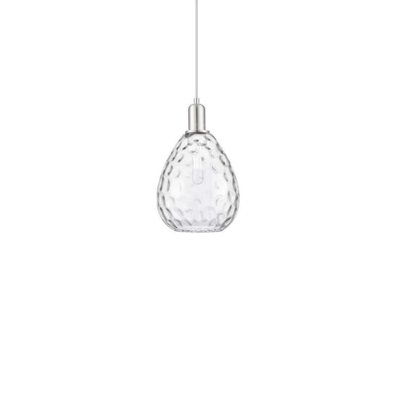 Innovations Lighting 716-1P-13-8 Waverly Pendant Waverly 8" Wide Mini - Brushed Satin Nickel / Clear