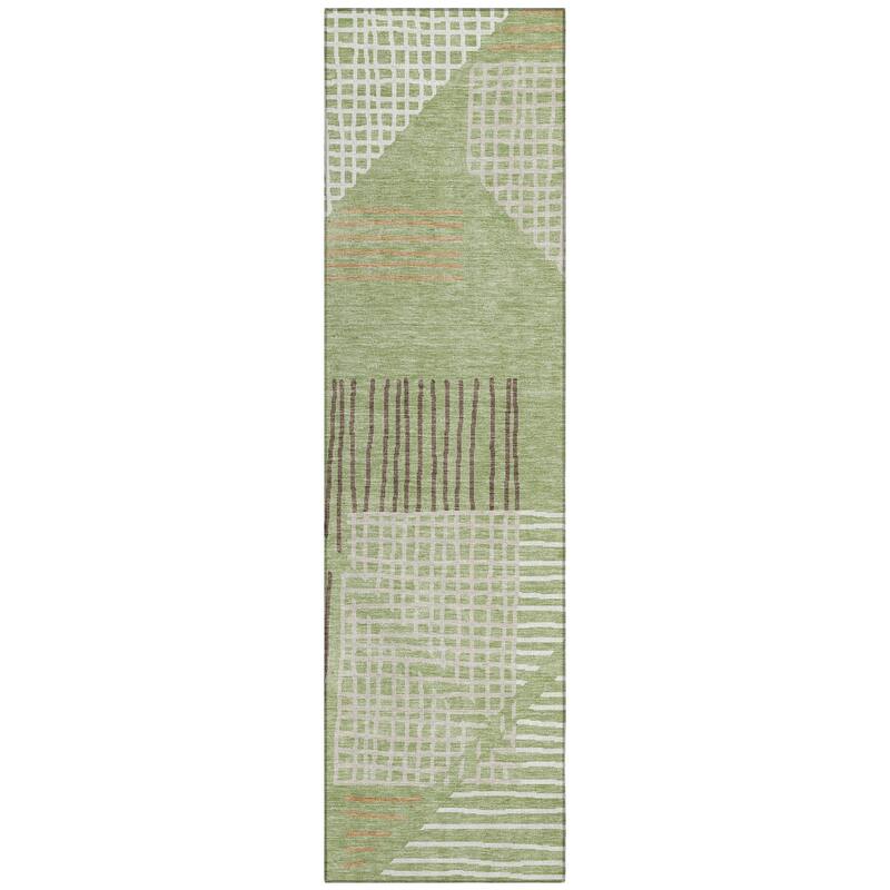 Machine Washable Indoor/ Outdoor Casual Contemporary Chantille Rug