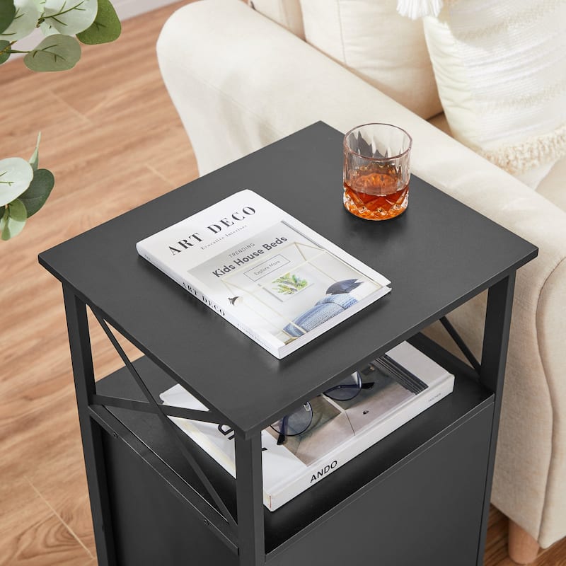 Javlergo Set of 2 Nightstand with Storage Cabinet