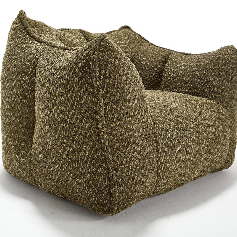 Chenille Lounge Chair with Armrests