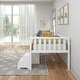 preview thumbnail 7 of 20, Max and Lily Twin Solid Wood Soren Ultra Low Loft Bed with Bookcase