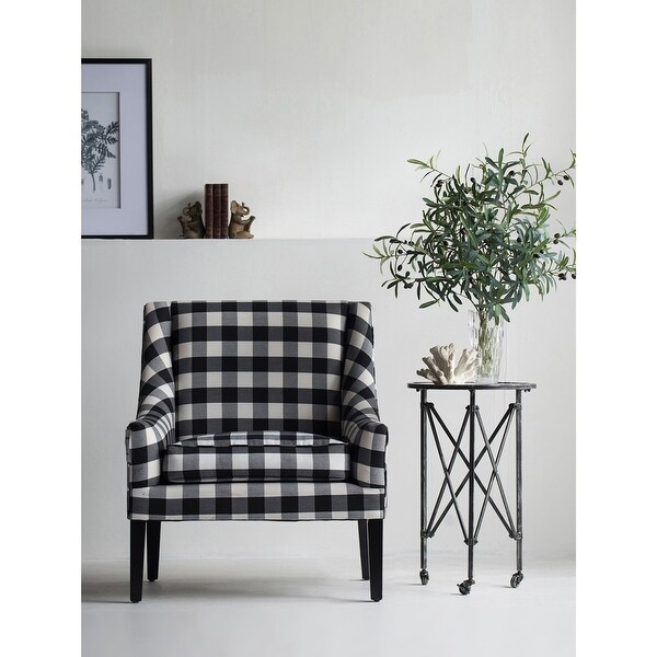 Black and white gingham chair clearance