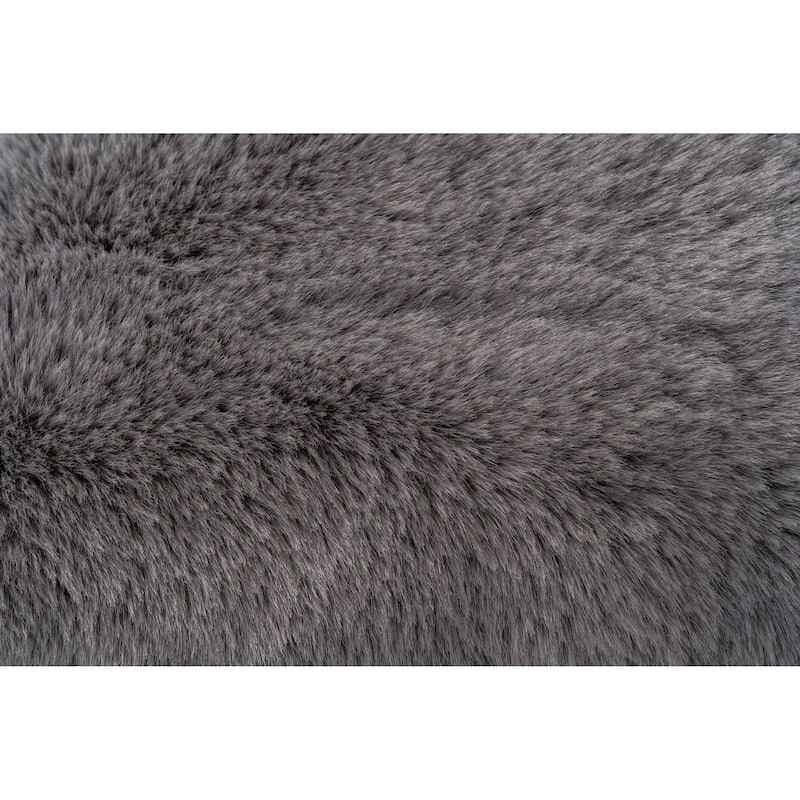 Faux Rabbit Collection Solid Square Pillow - (20" x 20")
