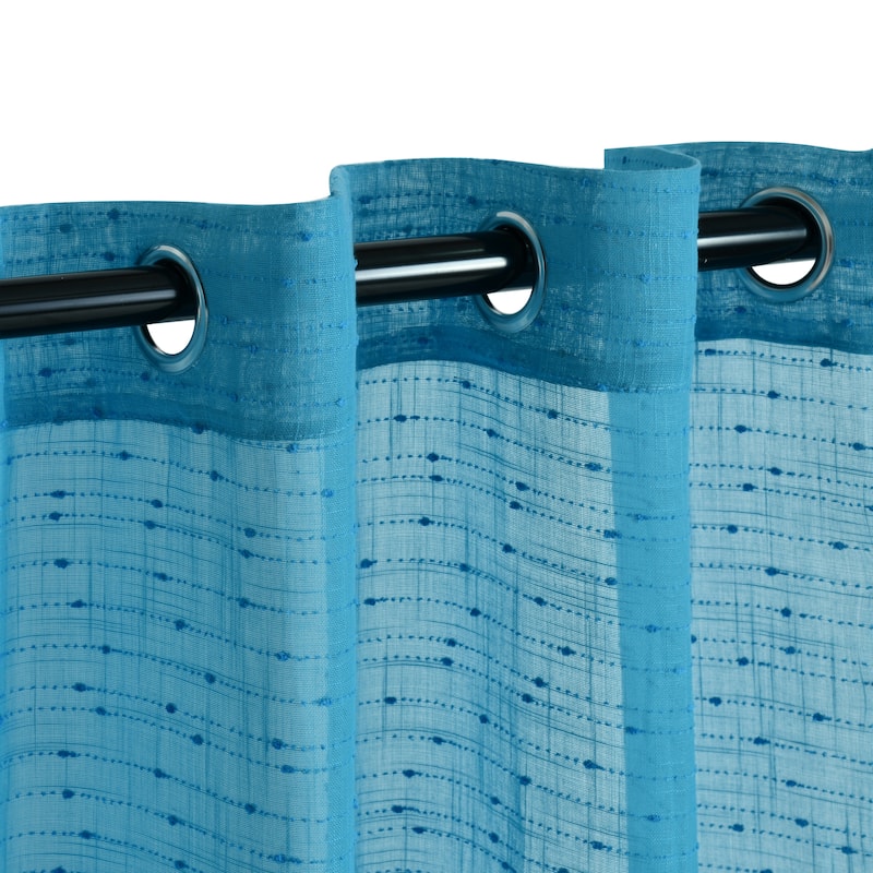 Superior Burdett Sheer Grommet Dots Curtain Panel Pair