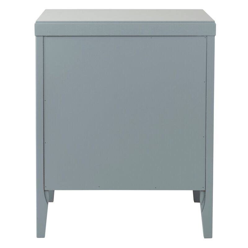 Painted Wood Storage Nightstand With Drawers by East at Main