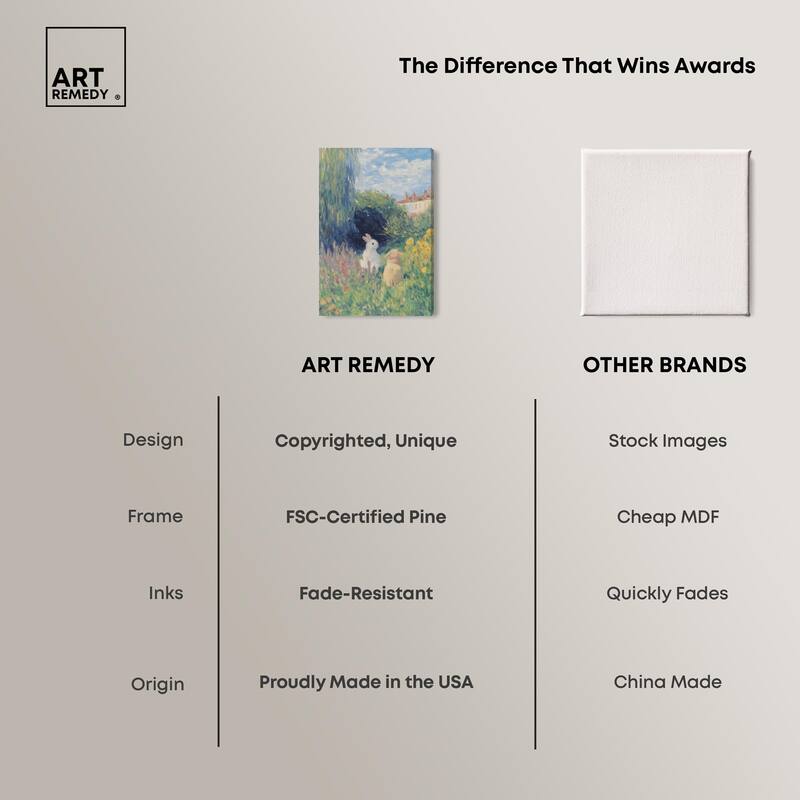 Quiet Gardeners Canvas by Art Remedy, Gallery Wrapped
