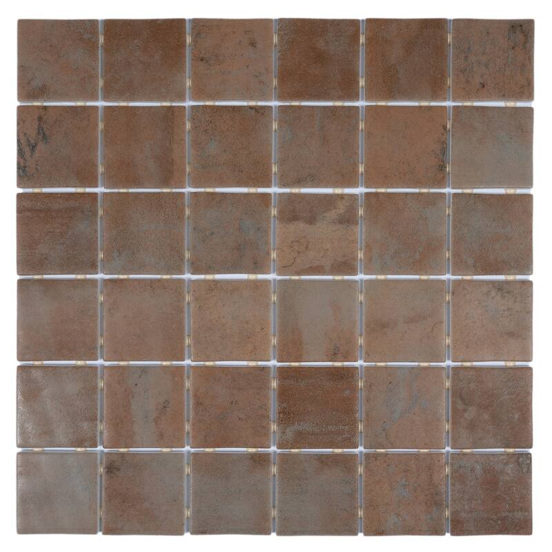 Lucenza 12x12 in. Matte Recycled Glass Uniform Square Mosaic Wall and Floor Tile (10.6 sq ft/case, 10-Pack)