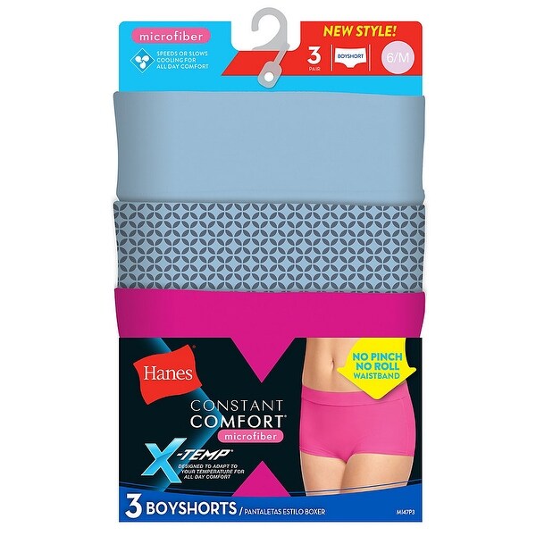 Hanes Womens Cool Comfort Microfiber Assorted 8pk Color Bikinis No Pantie Lines