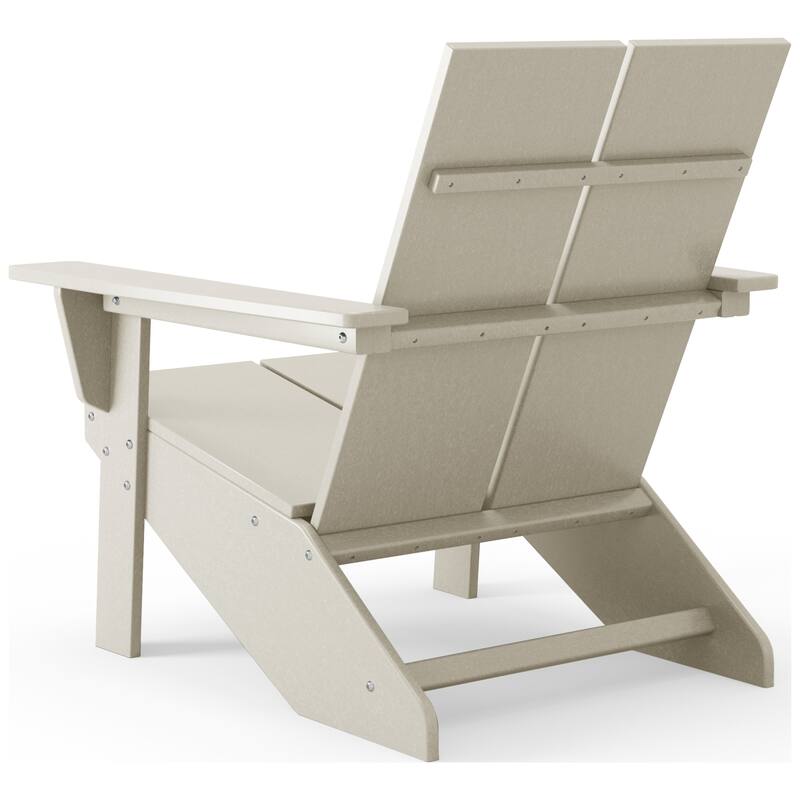 Coastin Modern Poly Adirondack Chair (Set of 4), Black