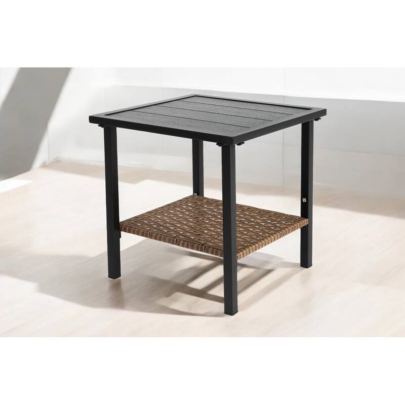 3-Piece Outdoor Swivel Rocker Set - Rocker Chairs with Cushions & Glass Table for Patio, Garden, or Balcony