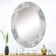 preview thumbnail 8 of 9, Designart 'Vintage Blue Farmhouse Flower V' Printed Patterned Wall Mirror 24in.x36in.
