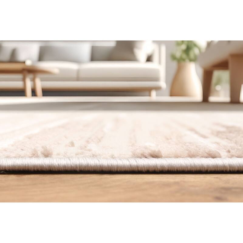ECARPETGALLERY Machine Made Nova Ivory Area Rug