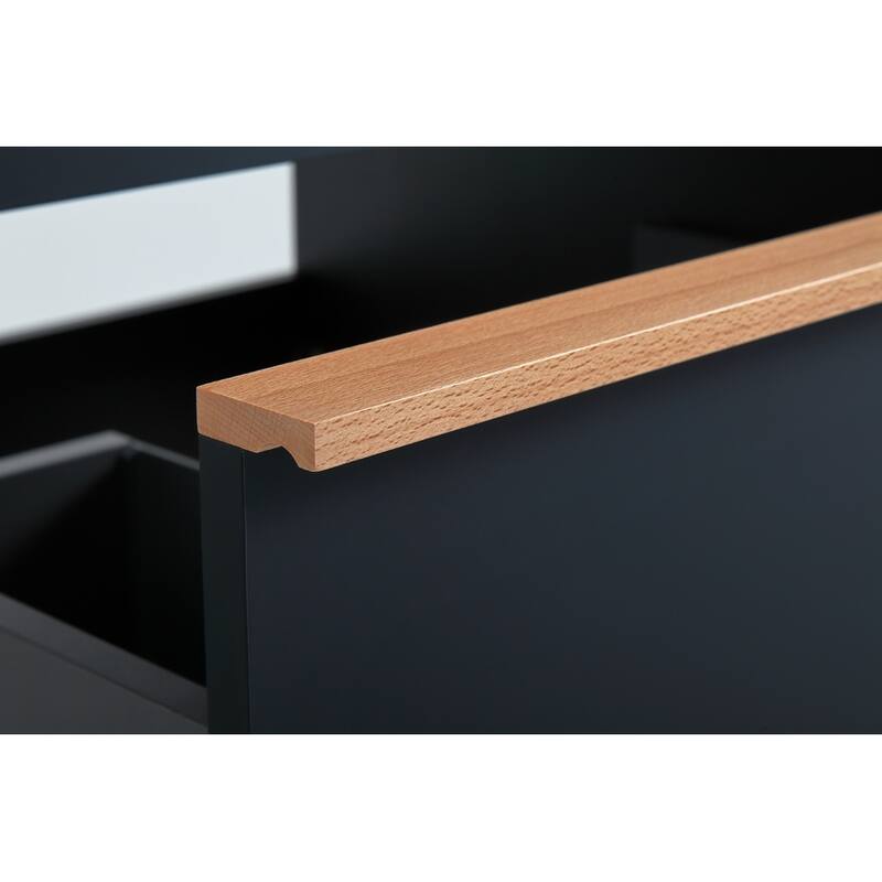 24 Inch Wall Mounted Bathroom Vanity with Integrated Acrylic Sink, 2 Soft-Close Drawers, Pre-Assembled,Modern Floating Cabinet