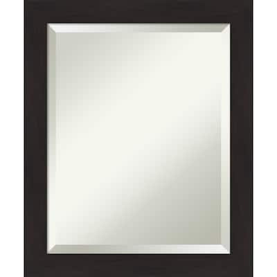 Beveled Wall Mirror - Furniture Espresso Narrow Frame - Furniture Espresso Narrow