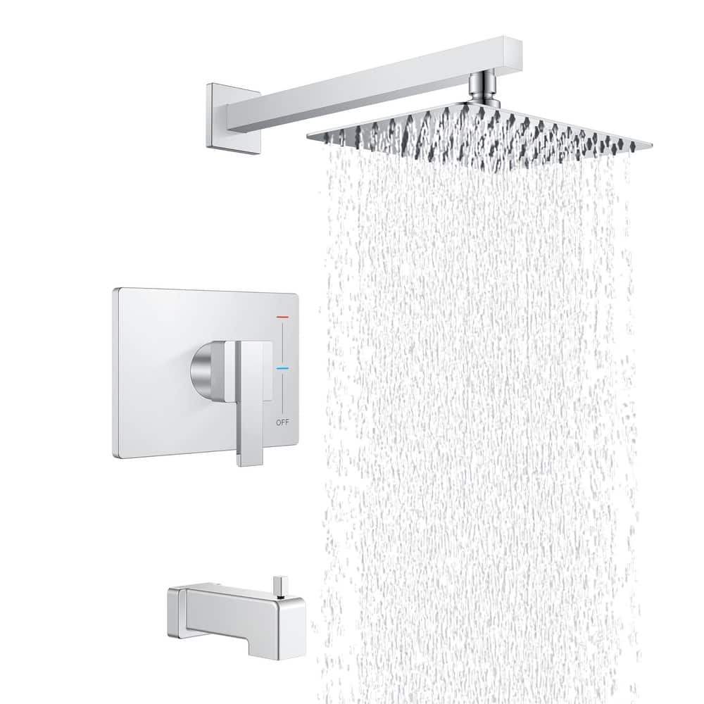 PROOX Wall Mount Tub and Shower Trim Kit with Single-Spray Shower Head