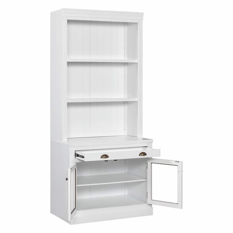 83.4" Tall Bookshelf with LED Lighting