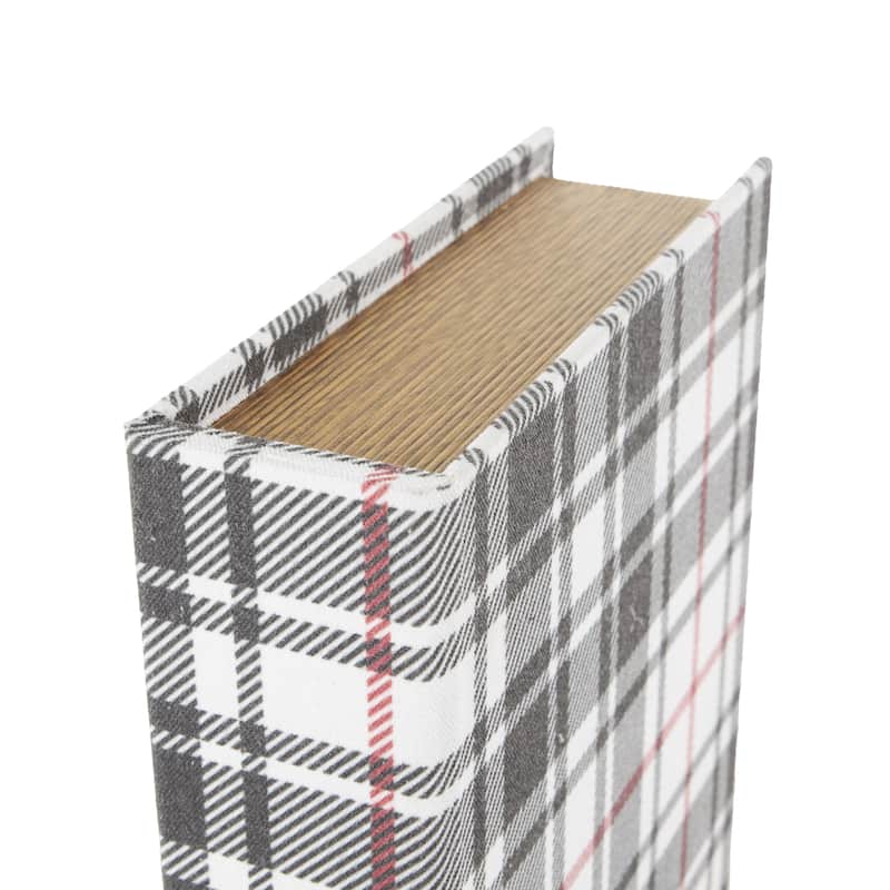 Faux Storage Book Decorative Box - Set of 3 Dark Brown, Gray, Cream, Beige, Multi Colored, Blue, White - Roche River Decor