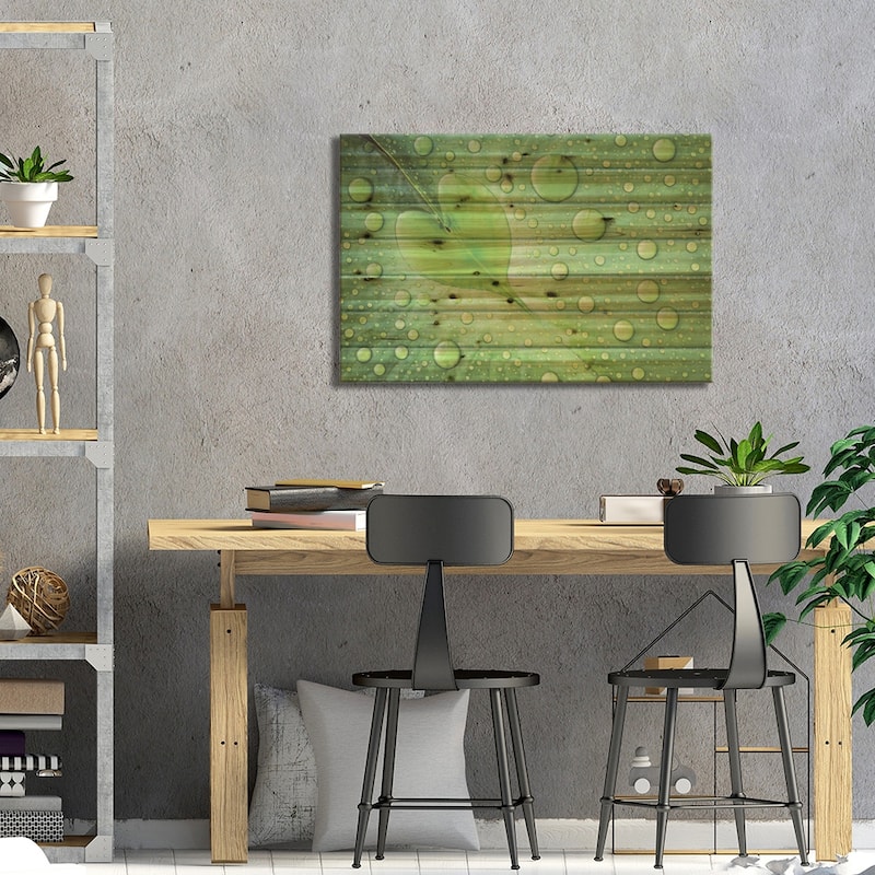 Heart Print On Wood by Patrick Foto - Multi-Color