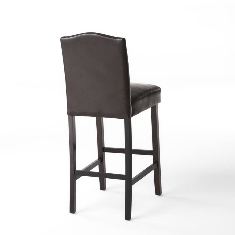 Logan Bonded Leather Backed Barstool (Set of 2) by Christopher Knight Home