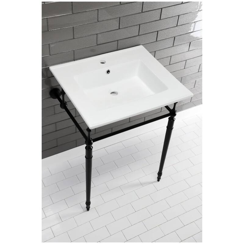 Kingston Brass Continental 25" X 22" Vitreous China Vanity Top with