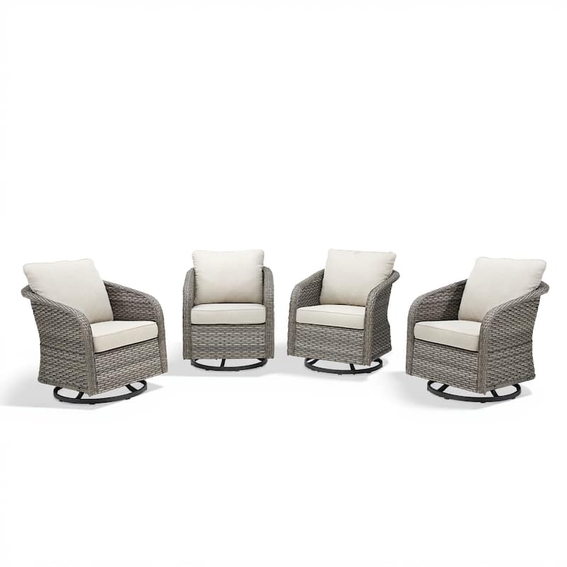 Pocassy Outdoor Patio Furniture Wicker Sofa Chair Set