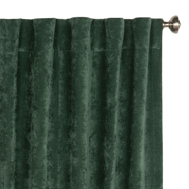 Padma Velvet 50x84 Back-Tab Curtain Panel (Single Panel)
