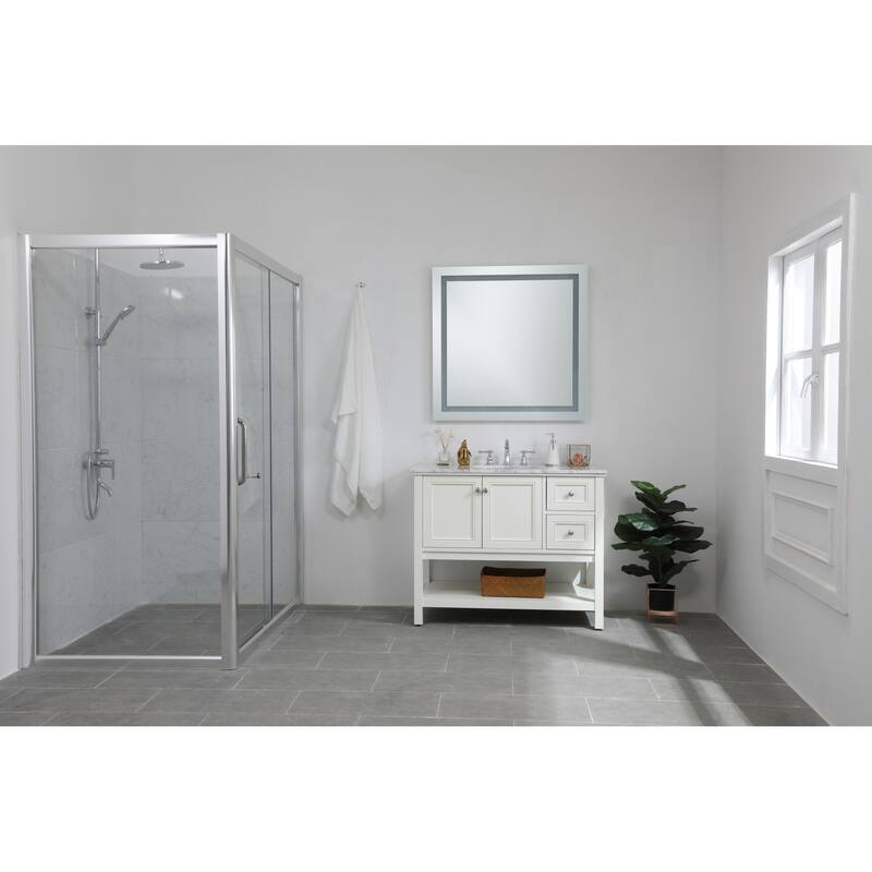 Elegant Lighting Helios 36" Square Frameless Wall Mounted Lighted