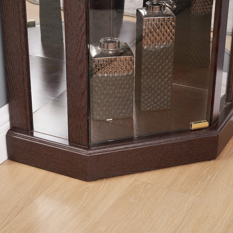 Lighted Corner Curio Cabinet