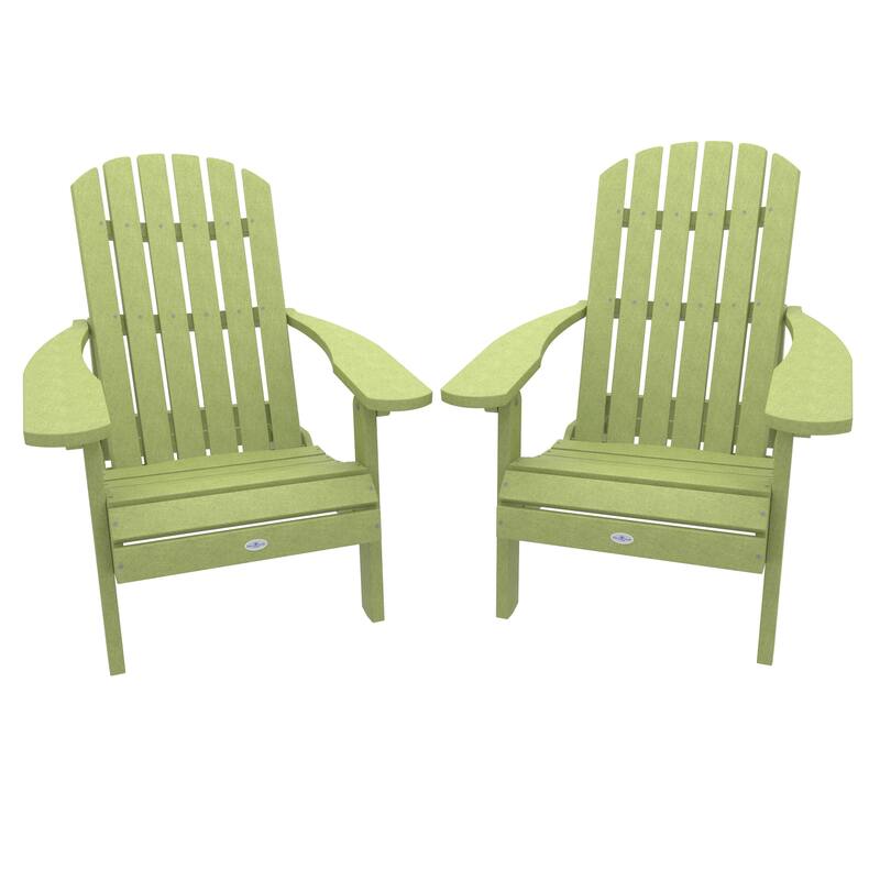 BAHIA VERDE OUTDOORS Cape Folding and Reclining Adirondack Chair Set - Palm Green