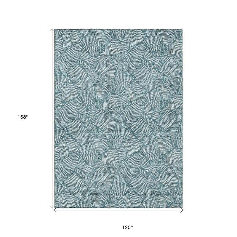 HomeRoots Floral Transitional Rectangle Outdoor Rug