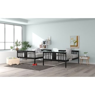 Full over Full Bunk Bed with Ladder - Maximize Space for Bedrooms