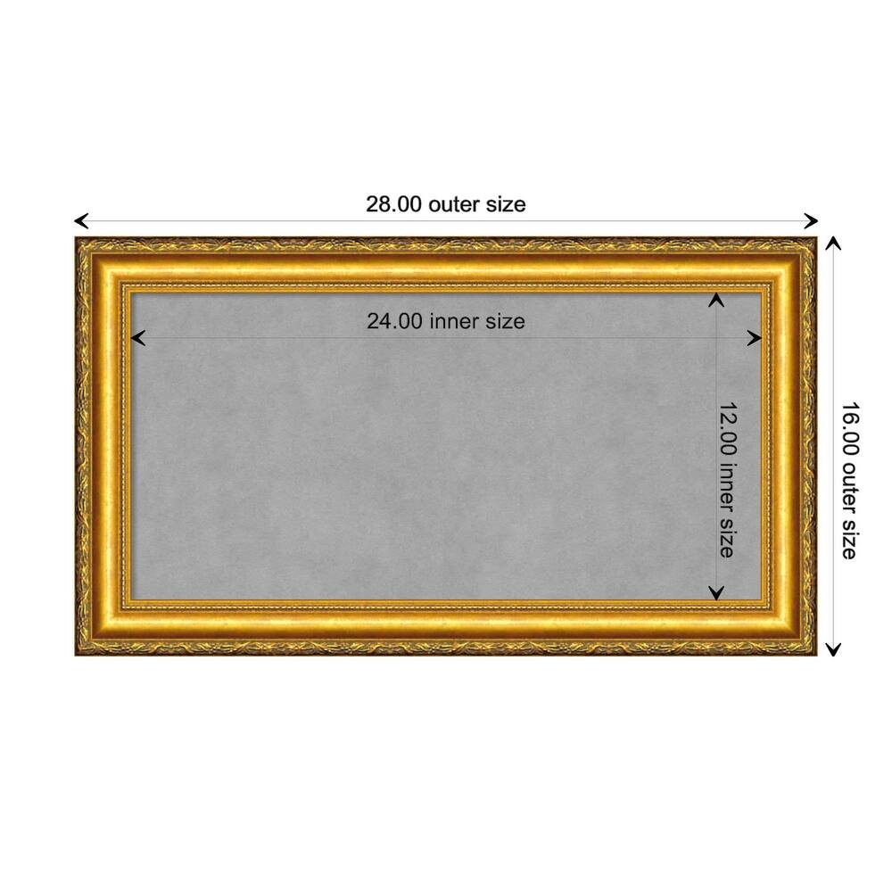 Amanti Art Colonial Embossed Gold Framed Magnetic Board