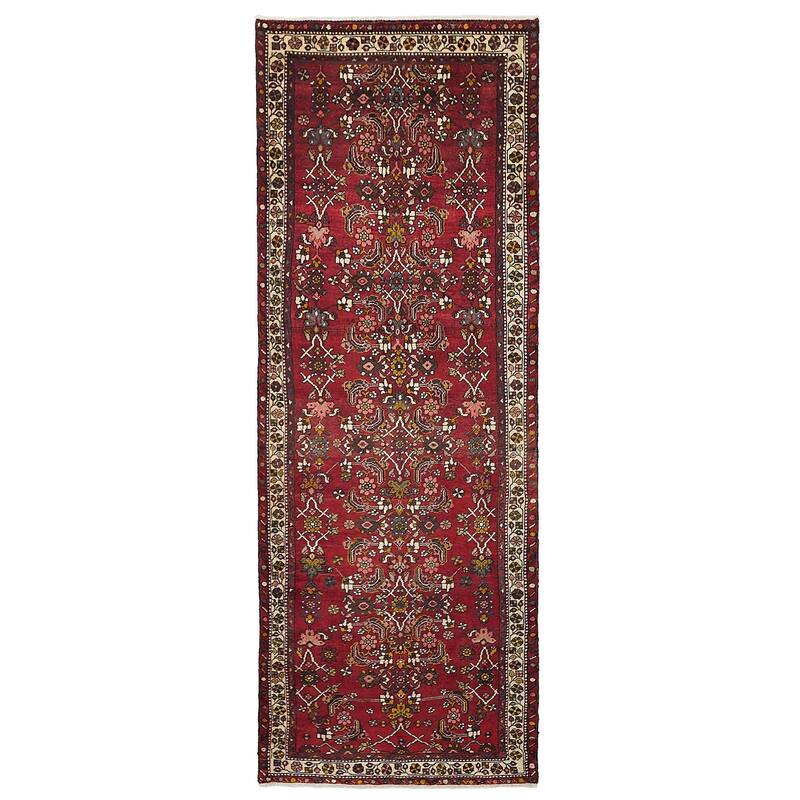 ECARPETGALLERY Hand-knotted Andelz Red Wool Rug - 3'6 x 10'2