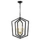 preview thumbnail 14 of 13, 18.11" Matte Black & Gold 4-Light Industrial Chandelier for Dining & Living Room (E12 Bulbs Not Included)