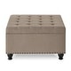 preview thumbnail 22 of 34, Large Upholstered Button Tufted Square Storage Ottoman with Nail Trims