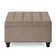 preview thumbnail 8 of 37, Large square storage ottoman with wooden legs