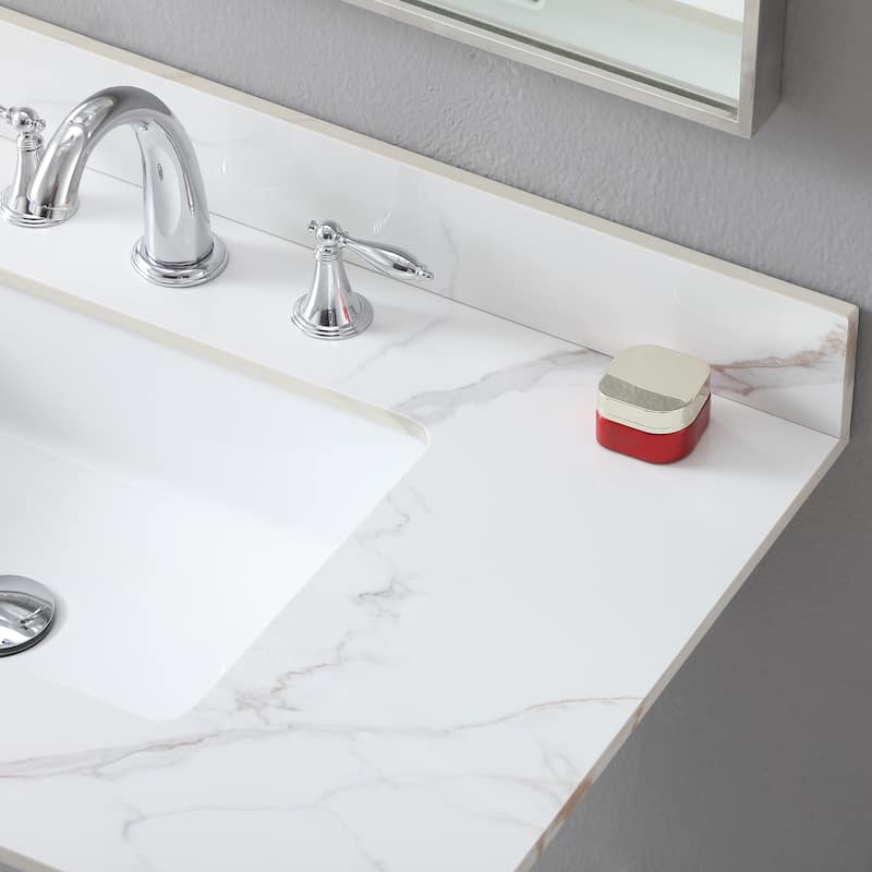 Monterey Sintered Stone Bathroom Vanity Top with Ceramic Sink