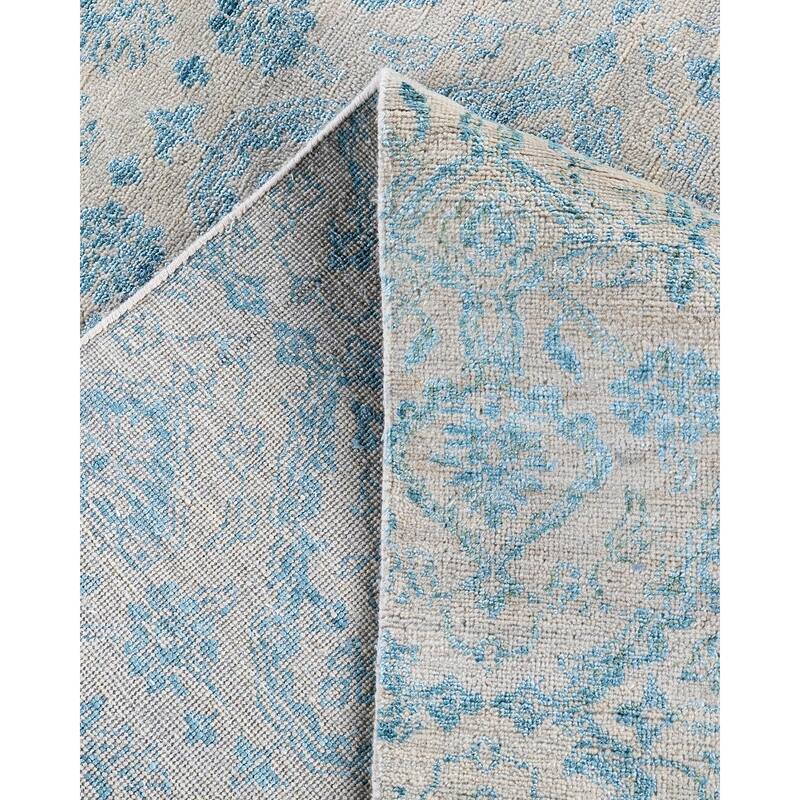 Ikat One-of-a-Kind Hand-Knotted Area Rug, Gray - 9' 0" x 10' 2"