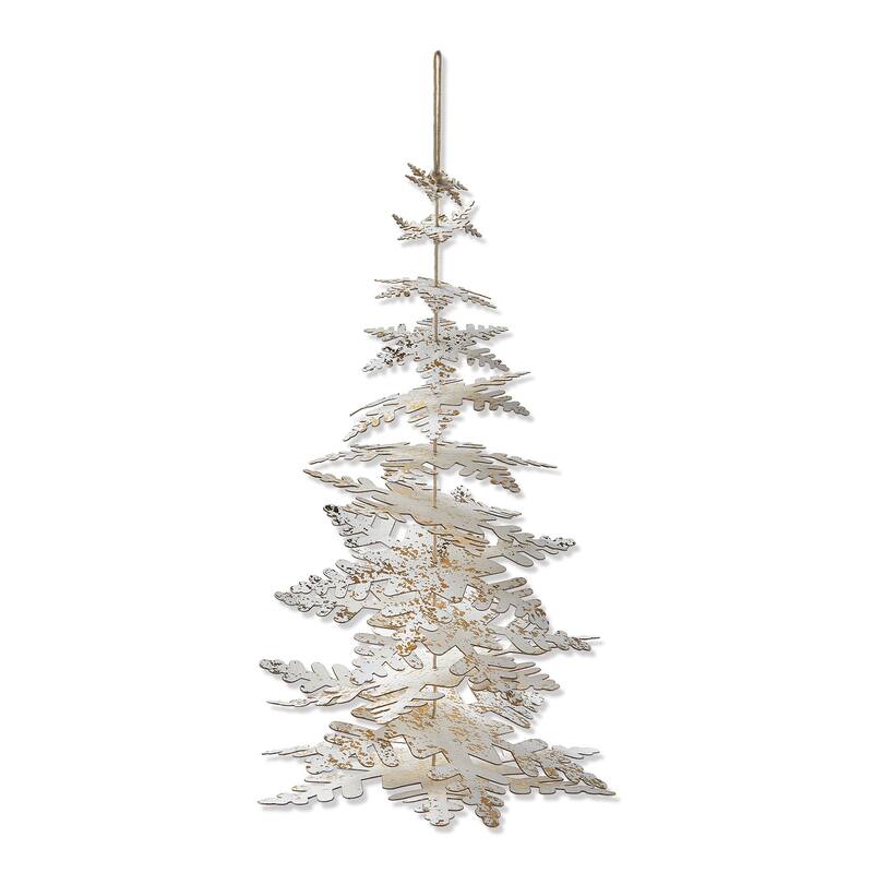 12" White Paper Snowflake Tree Decor - Holiday Decorative Object, Winter Tree Sculpture, Dust Clean, 8" L x 8" W
