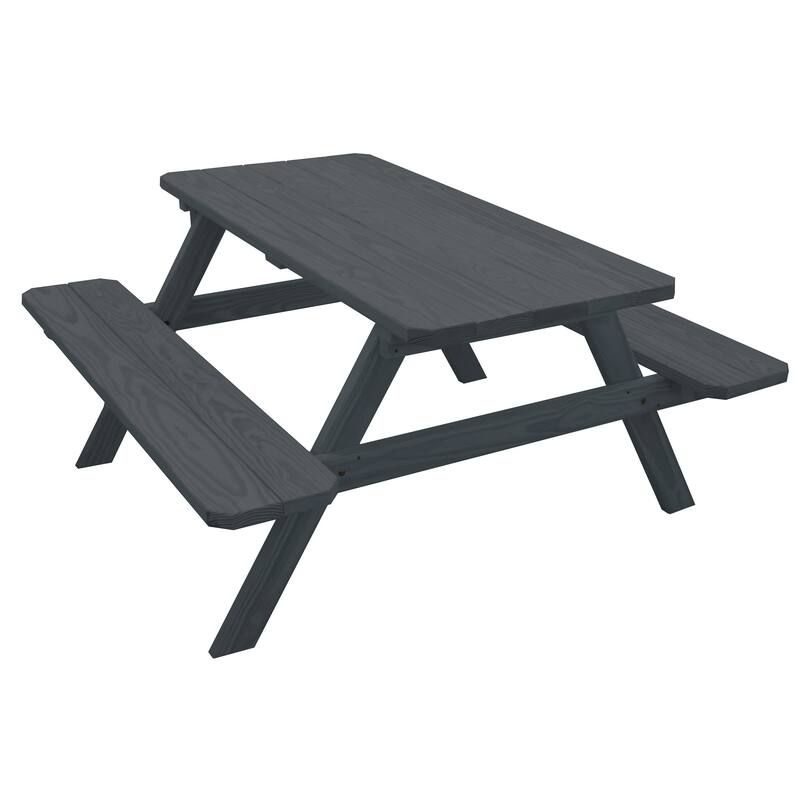 Pine 5' Picnic Table with Attached Benches