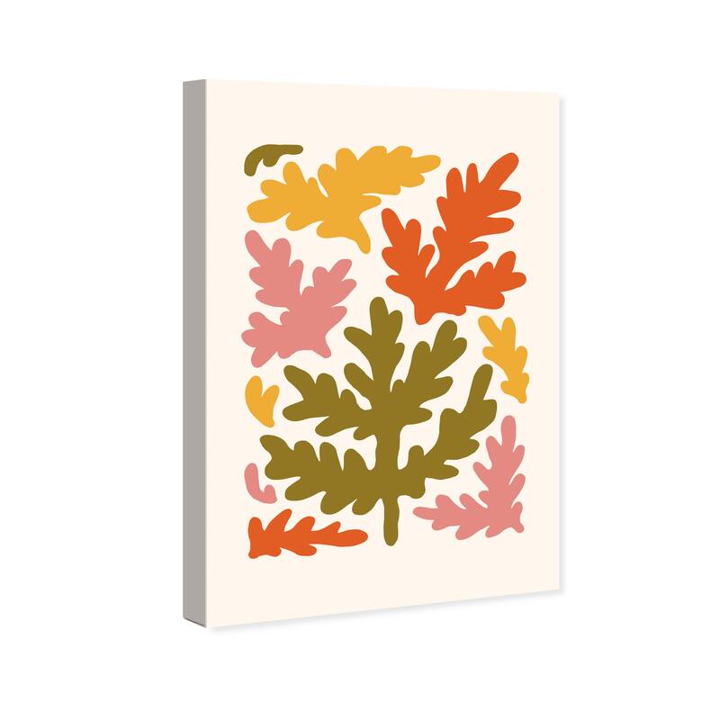 Wynwood Studio Canvas Holiday and Seasonal Leaf Choices VERTICAL Orange Modern & Contemporary Wall Art Canvas Print