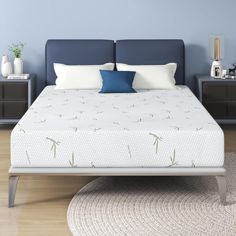 10 Inch Cooling Gel Memory Foam Mattress / Pressure Relieving / CertiPUR-US Certified / Bed-in-a-Box - Full - Beige