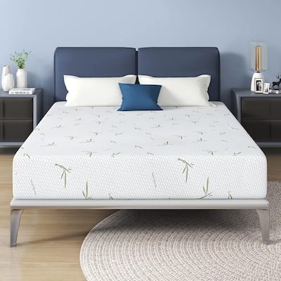 10 inch Gel Memory Foam Mattress in a Box, Medium Pressure Relieving Motion Isolating